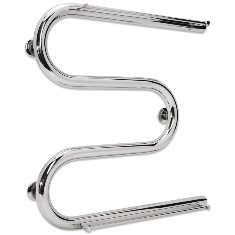 Полотенцесушитель водяной для ванной Laris Змеевик 30 РС3 из нержавеющей стали 500х500 мм с 2-мя полками 1/2" Хром (147-127-71207211)