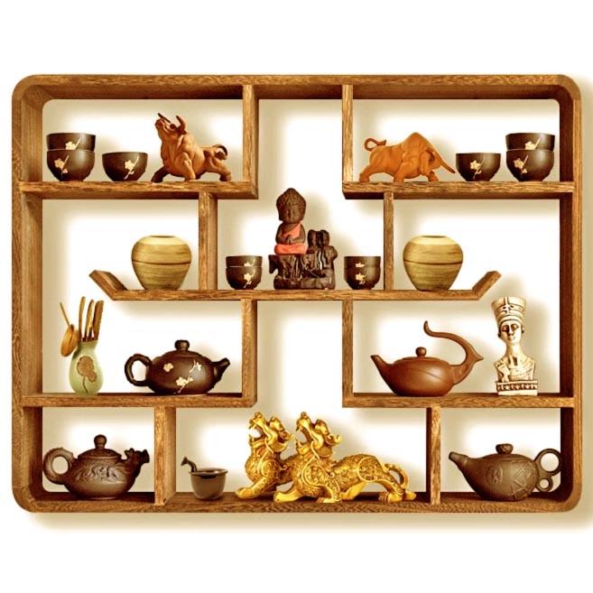 Полка для кружек из дерева Шиланар Охра (СДК-010404)