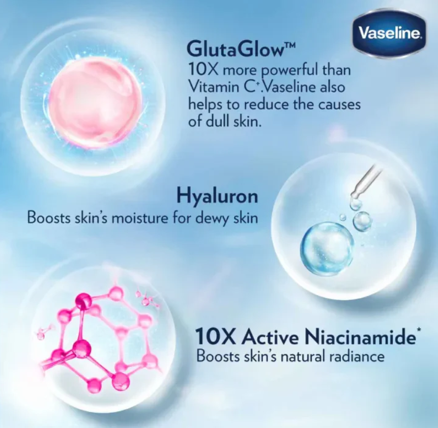 Лосьон для тела Vaseline Gluta-Hya Serum Burst Lotion Dewy Radiance 330 мл - фото 4