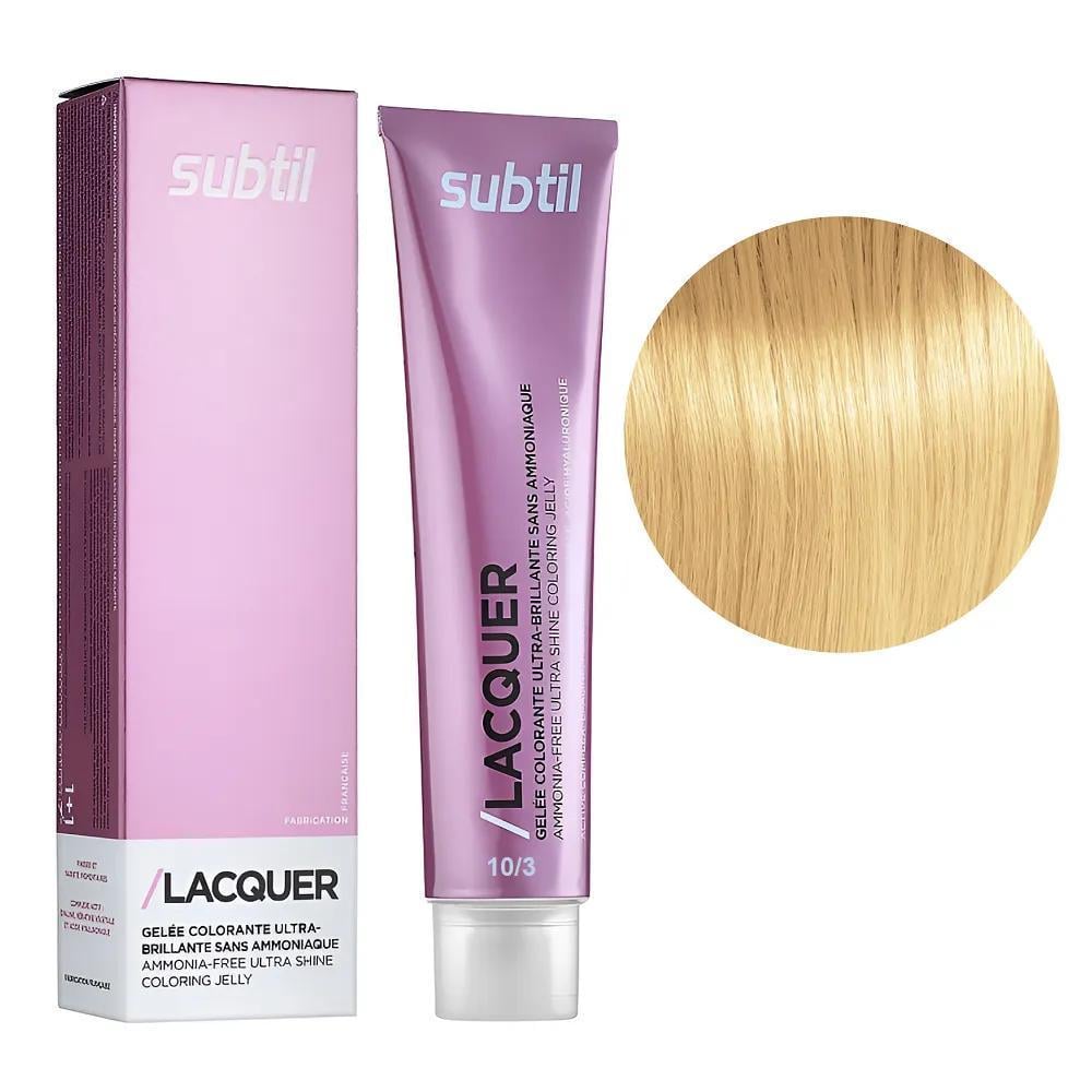 Краска гелевая безаммиачная для волос Subtil Lacquer 10.3 Экстрасветлый золотистый блондин 60 мл