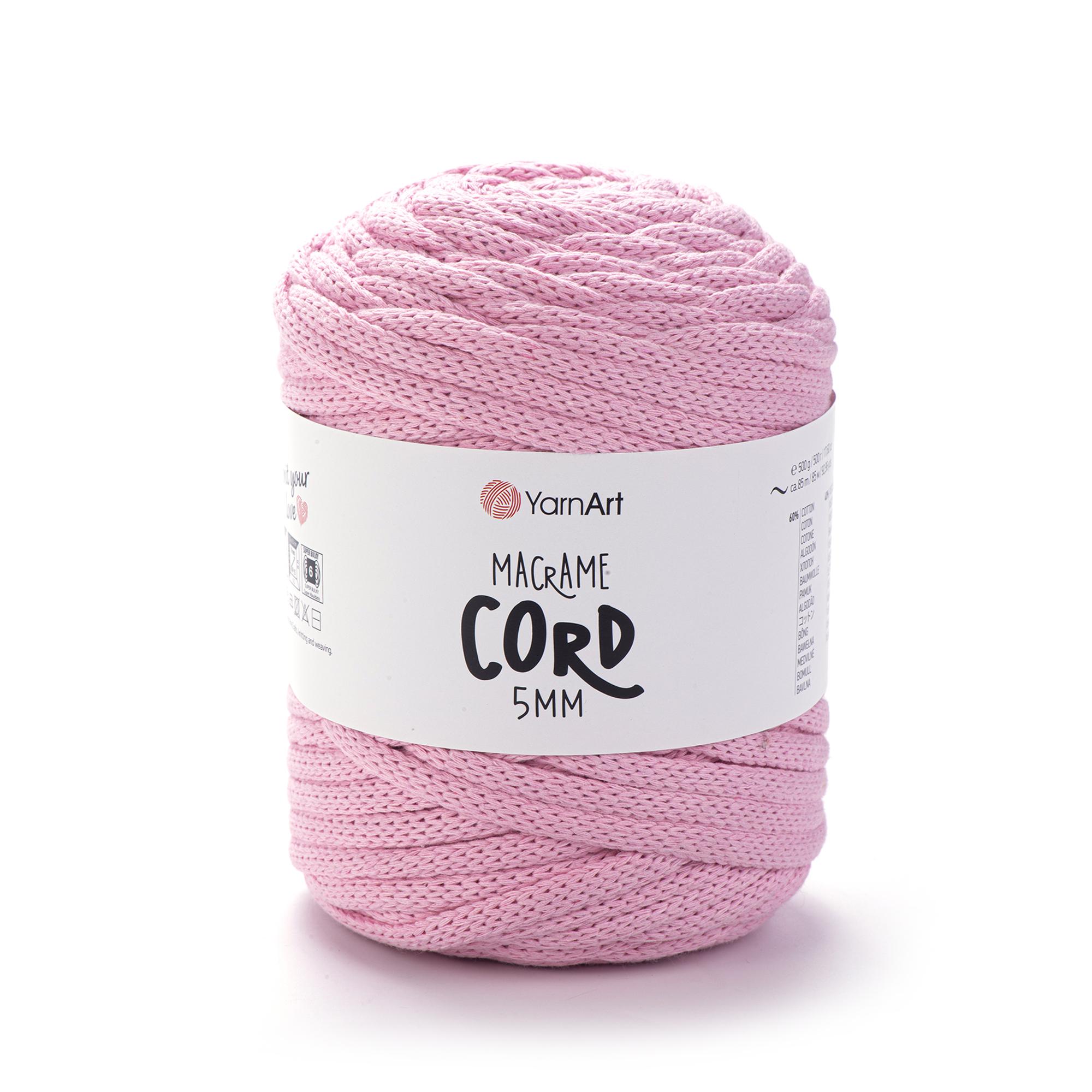 Шнур плетеный Macrame Cord с сердечником 5 мм Розовый №762 (2298013206)