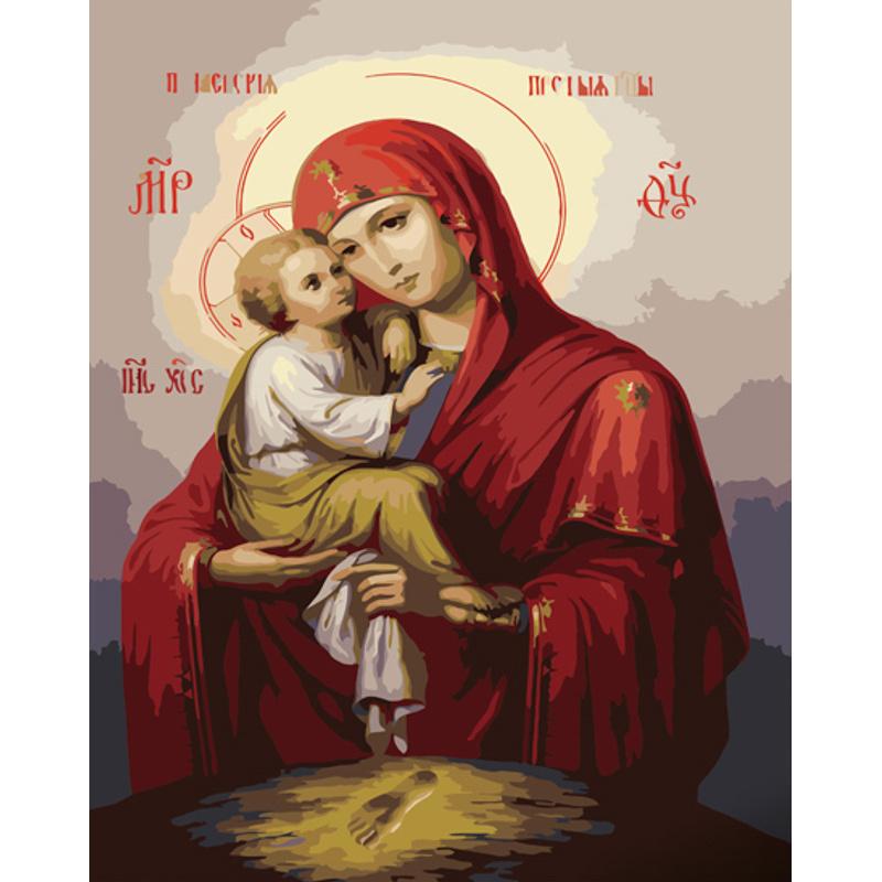 Картина по номерам Strateg Премиум Почаевская икона 40x50 см (GS1116)