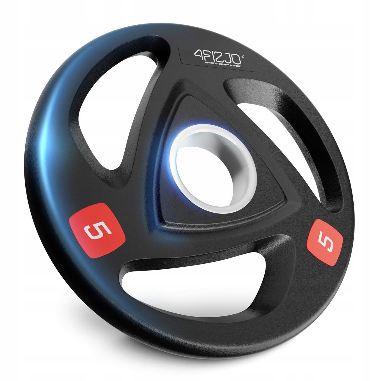 Диск олімпійський 4fizjo металевий прогумований 5 кг 51 мм 2 шт. Black (P-5905973401241)