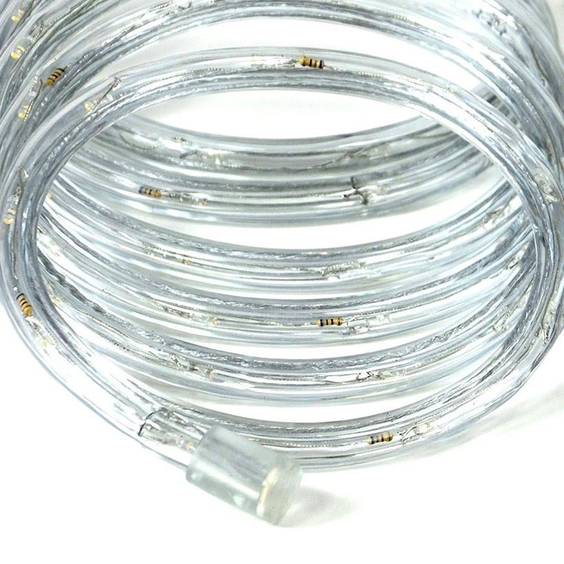 Внутренняя светодиодная гирлянда неон лента-шланг 100 LED 10 м каучук с USB Теплый белый (MX-00005704)