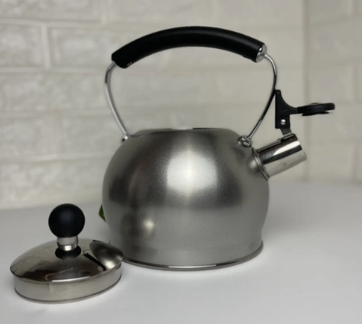 Чайник Kamille із нержавіючої сталі зі свистком 2 л Сталевий (0871) - фото 3 Чайник Kamille із нержавіючої сталі зі свистком 2 л Сталевий (0871) - фото 3