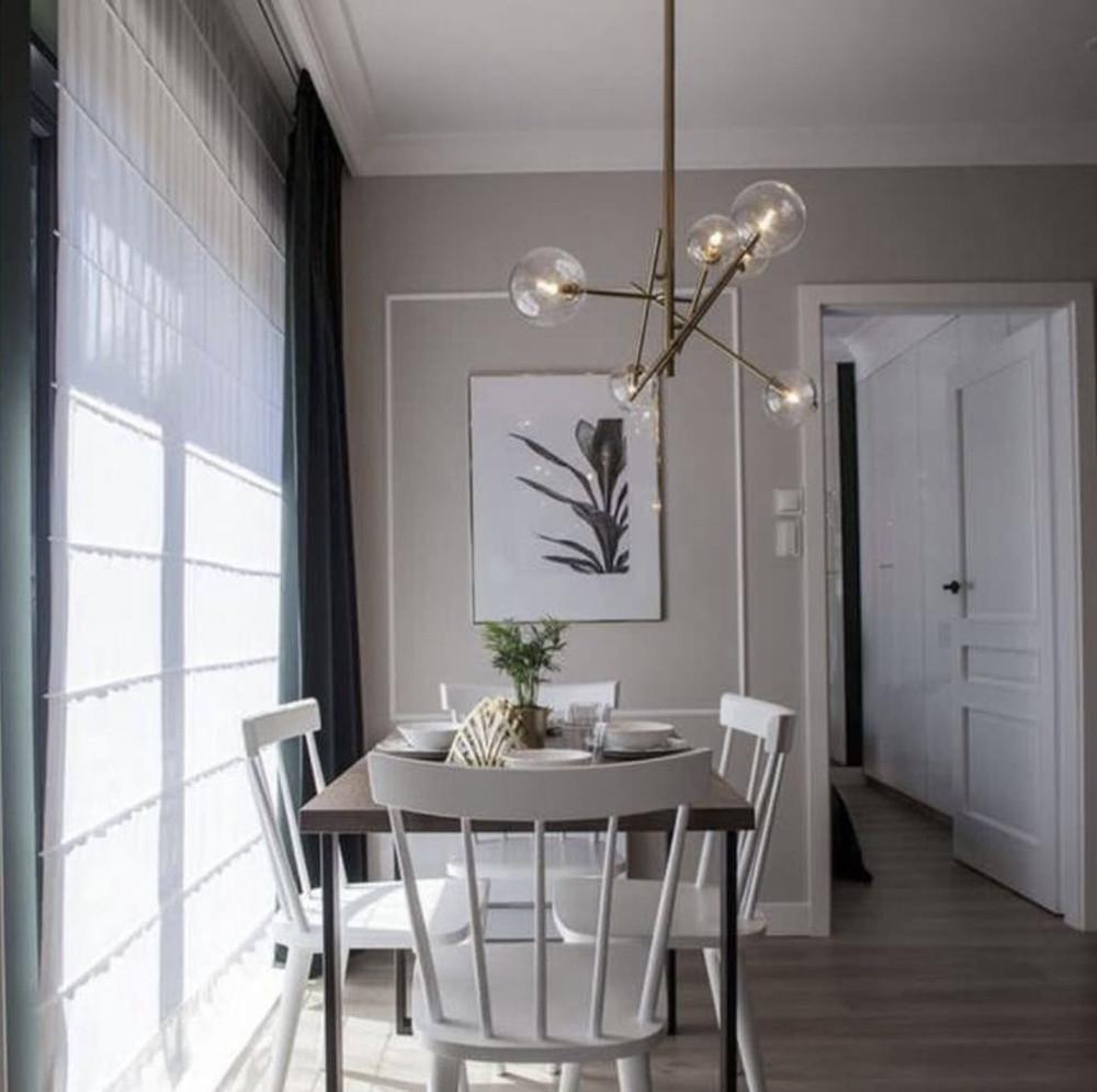 Люстра в корпусі метал на 6 прозорих плафонів Латунь (Y 8828) - фото 4