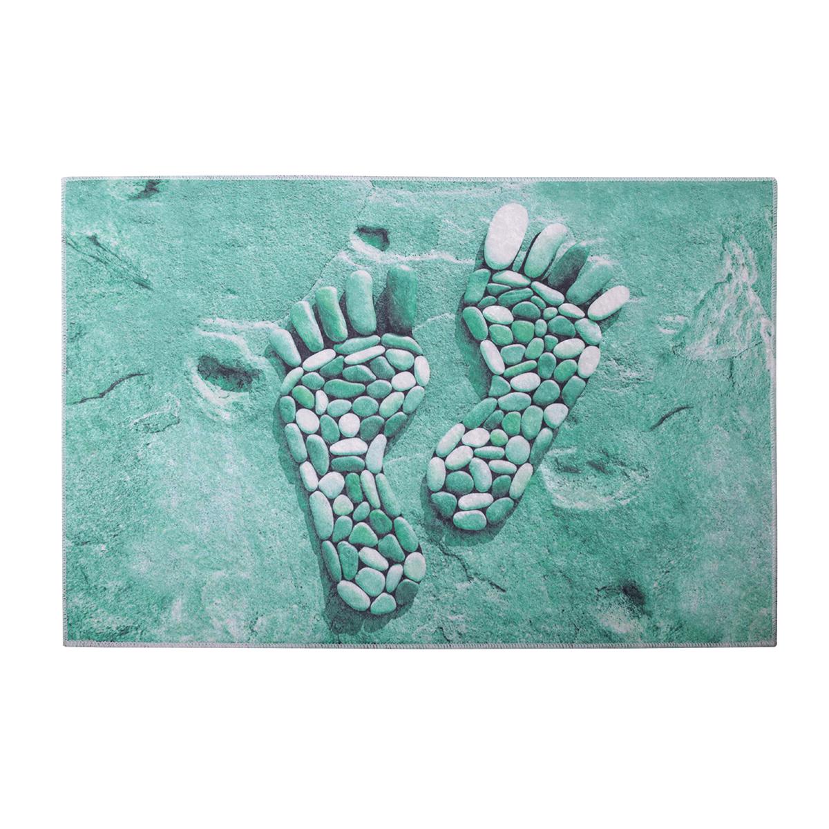 Килимок для ванної кімнати Besser KM-36420 антиковзаючий текстильний 50х70 см Зелений (150-84-36420)