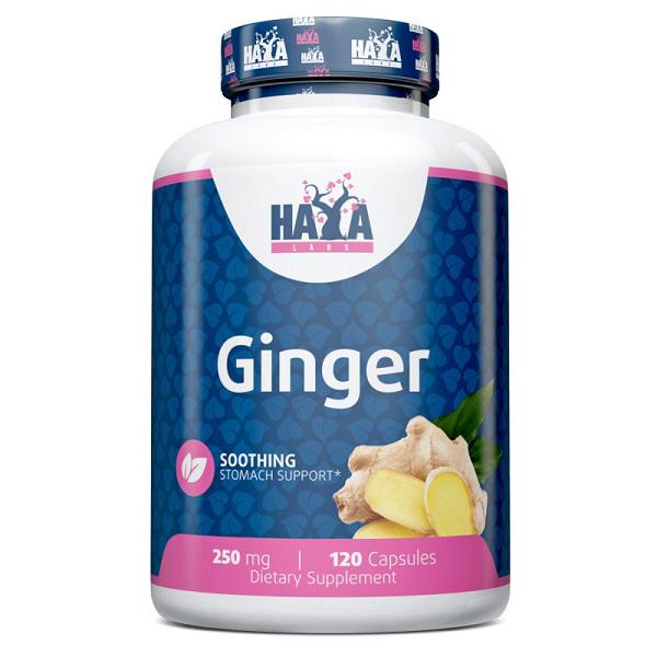 Корінь імбиру Haya Labs Ginger 250 mg 120 caps