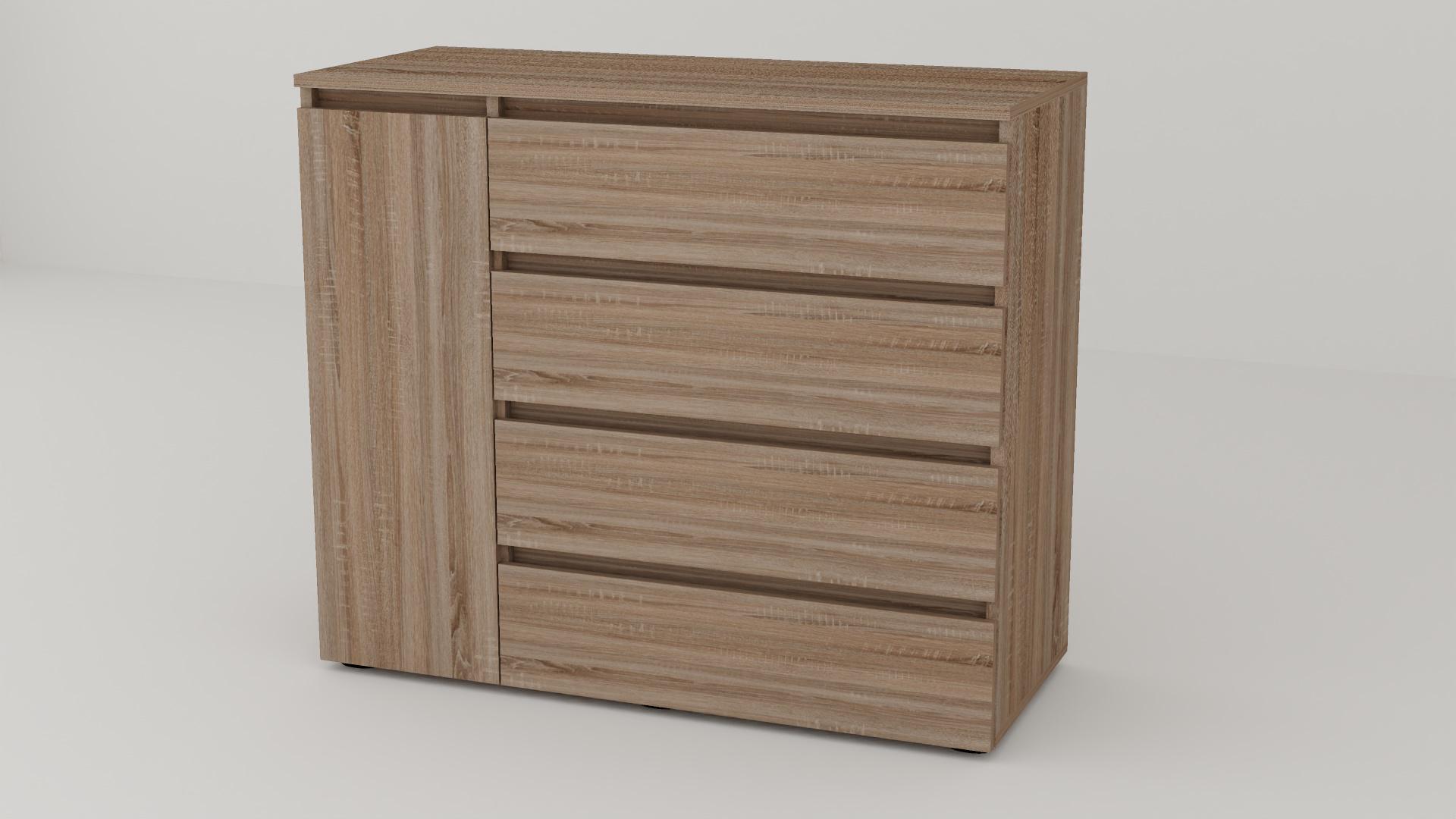 Комод Алекса СН-14/55 105х55х90 см Дуб сонома трюфель