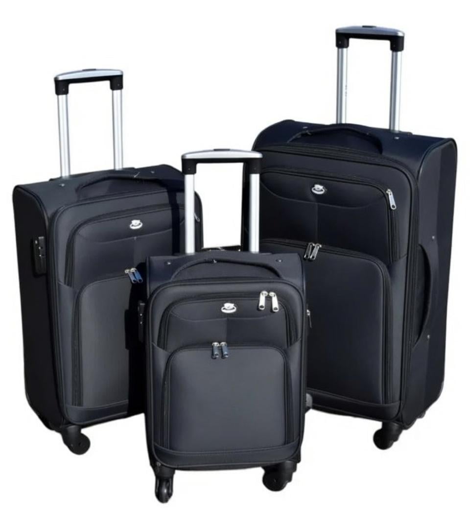 Комплект чемоданов тканевых на колесах Elemental 5 Elemental 5 Obsidian 3 шт. Черный (2104619198)