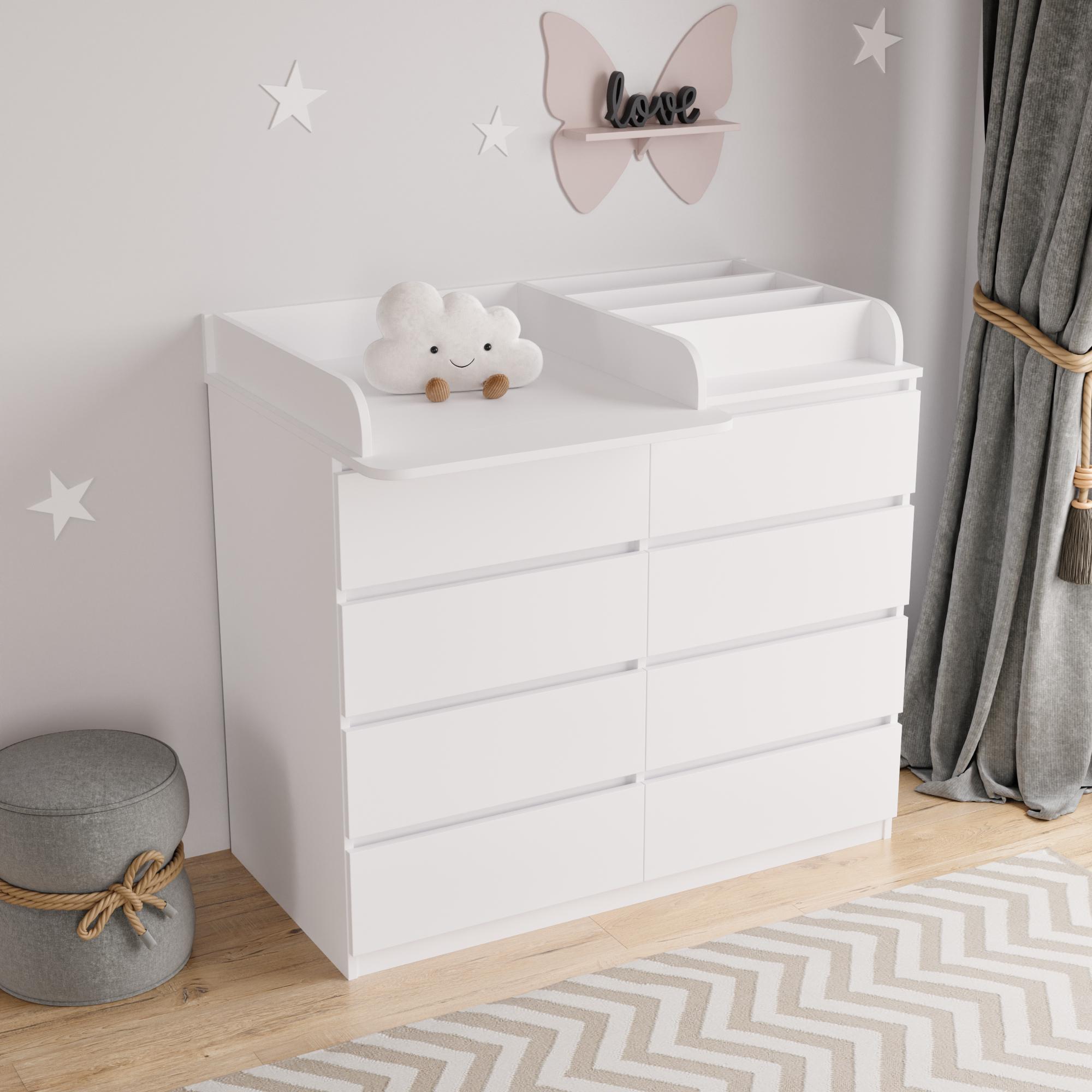 Пеленальный комод Furnigrade ПС-9 90х110х55 см Белый