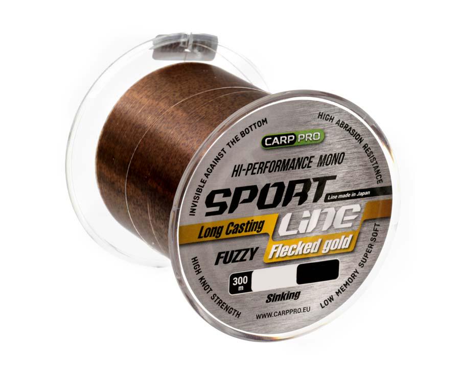 Леска CARP PRO Sport Line 300 м 0,351 мм Flecked Gold - фото 1