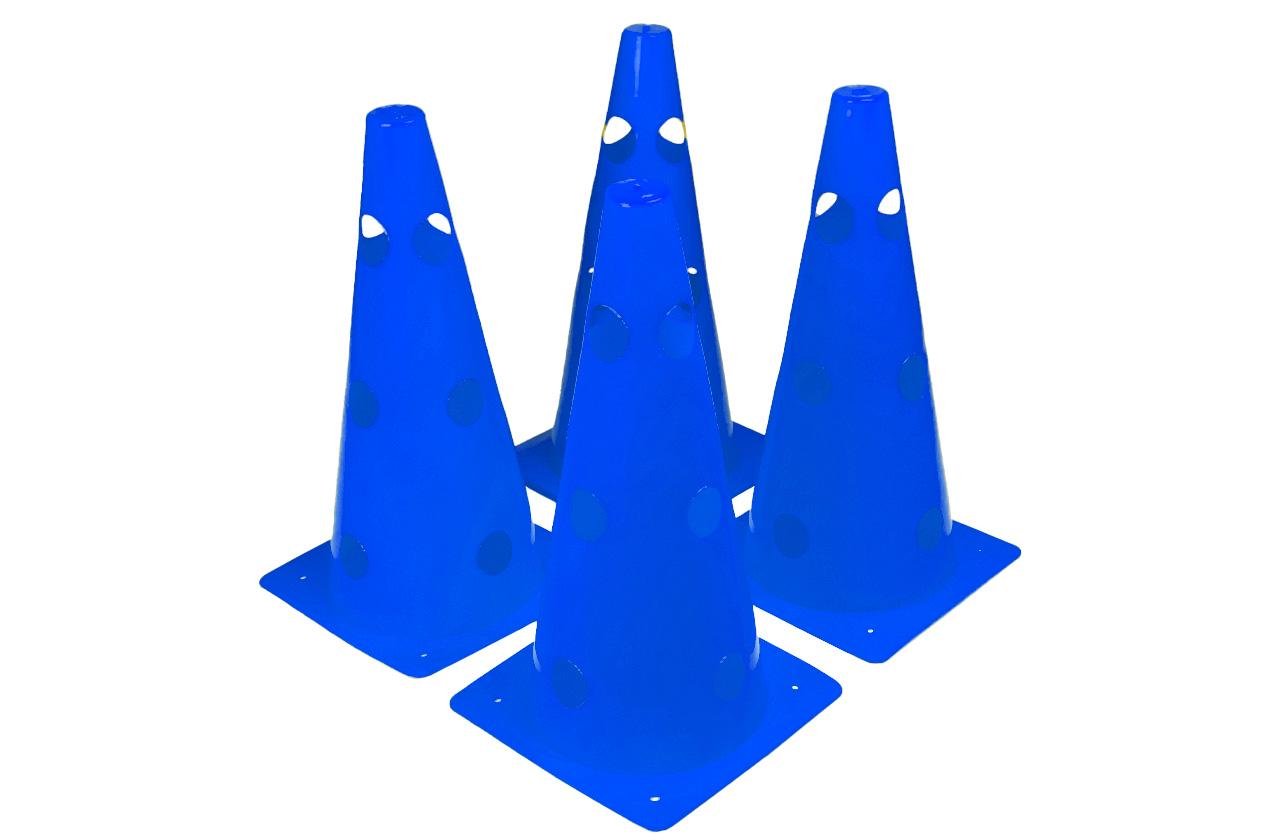Набор конусы-фишки спортивные EasyFit 4 шт. 31 см Синий (EF-16795-4BL) - фото 4