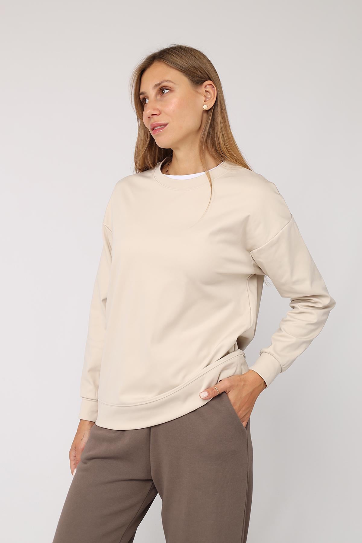 Свитшот женский р. 50 Бежевый (ЦБ-00283749)