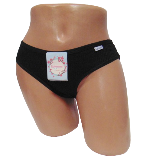 Трусы женские Kokowei 2343 в рубчик XL Черный (2059408645)