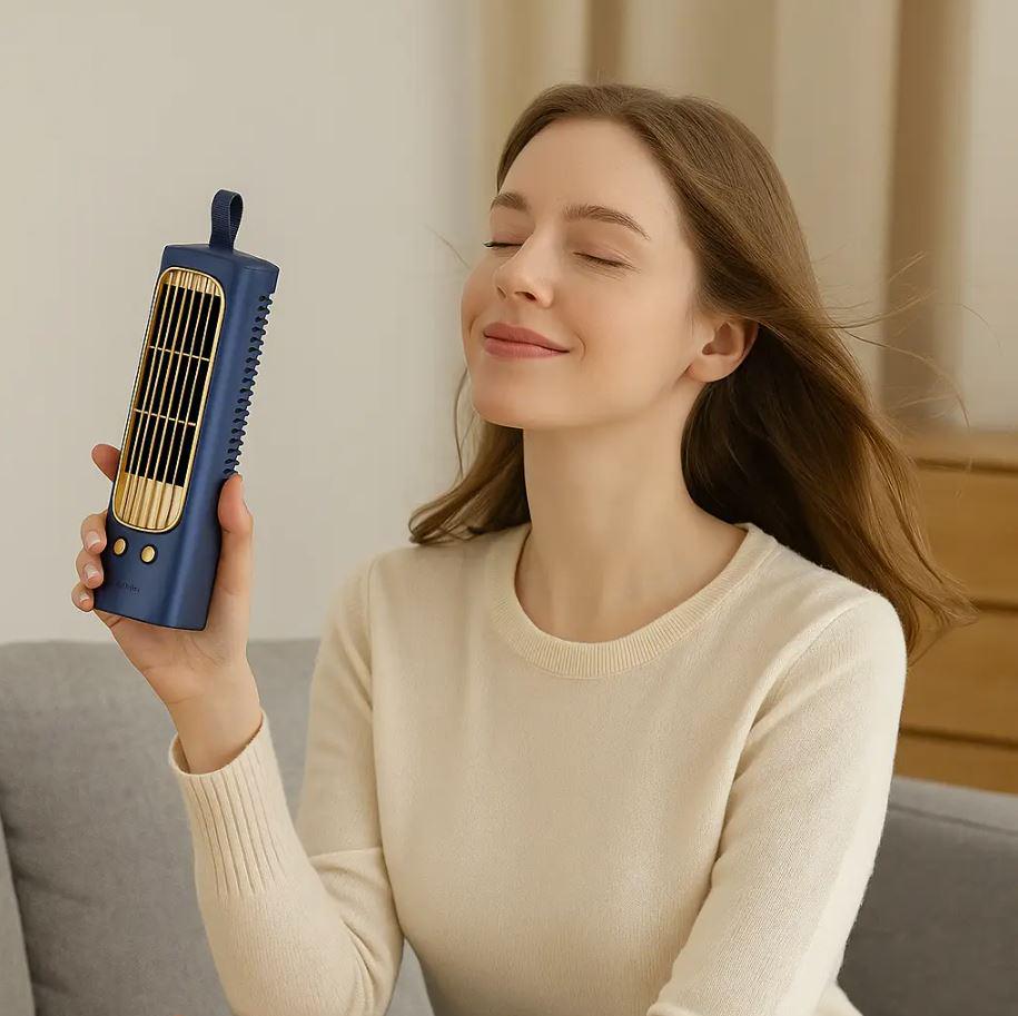 Вентилятор настольный на аккумуляторе Синий (LY-624) - фото 5 Вентилятор настольный на аккумуляторе Синий (LY-624) - фото 5