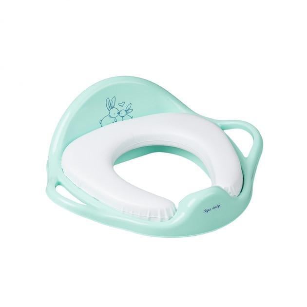 Туалетное сиденье Tega Зайчики мягкое KR-020-105 Мятный (5902963008404)