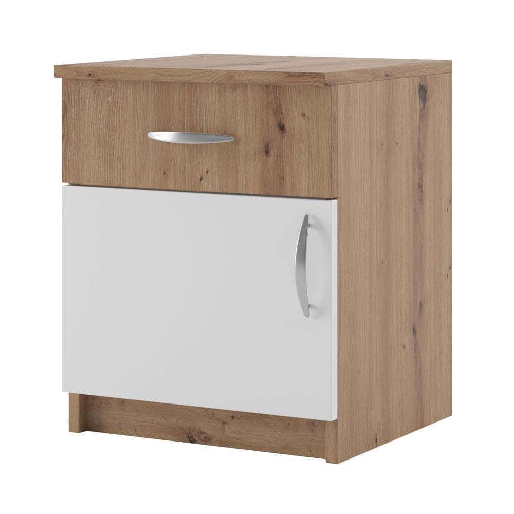 Спальный гарнитур Ким каркас с ламелями из ДСП Дуб артизан/Белый (51654) - фото 6