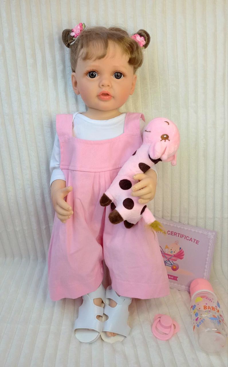 Кукла Reborn Ангелина винил-силиконовая с соской/бутылочкой/игрушкой 55 см (1887330181) - фото 5 Кукла Reborn Ангелина винил-силиконовая с соской/бутылочкой/игрушкой 55 см (1887330181) - фото 5