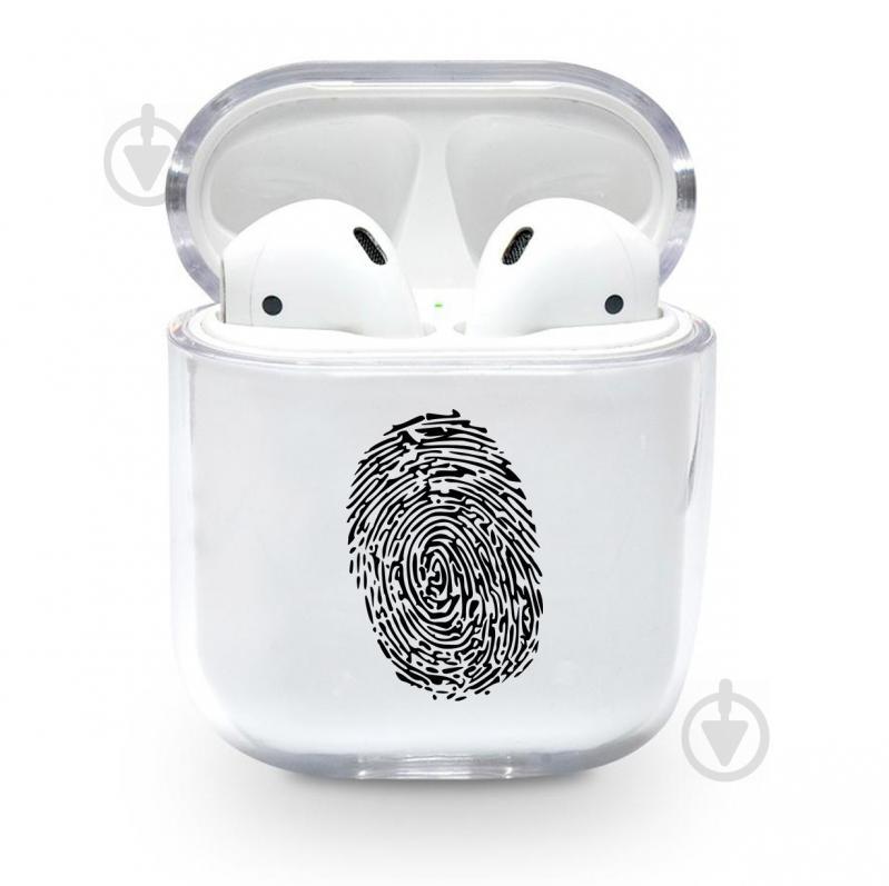 Прозрачный силиконовый чехол Apple AirPods с рисунком - Отпечаток (KAP1200)