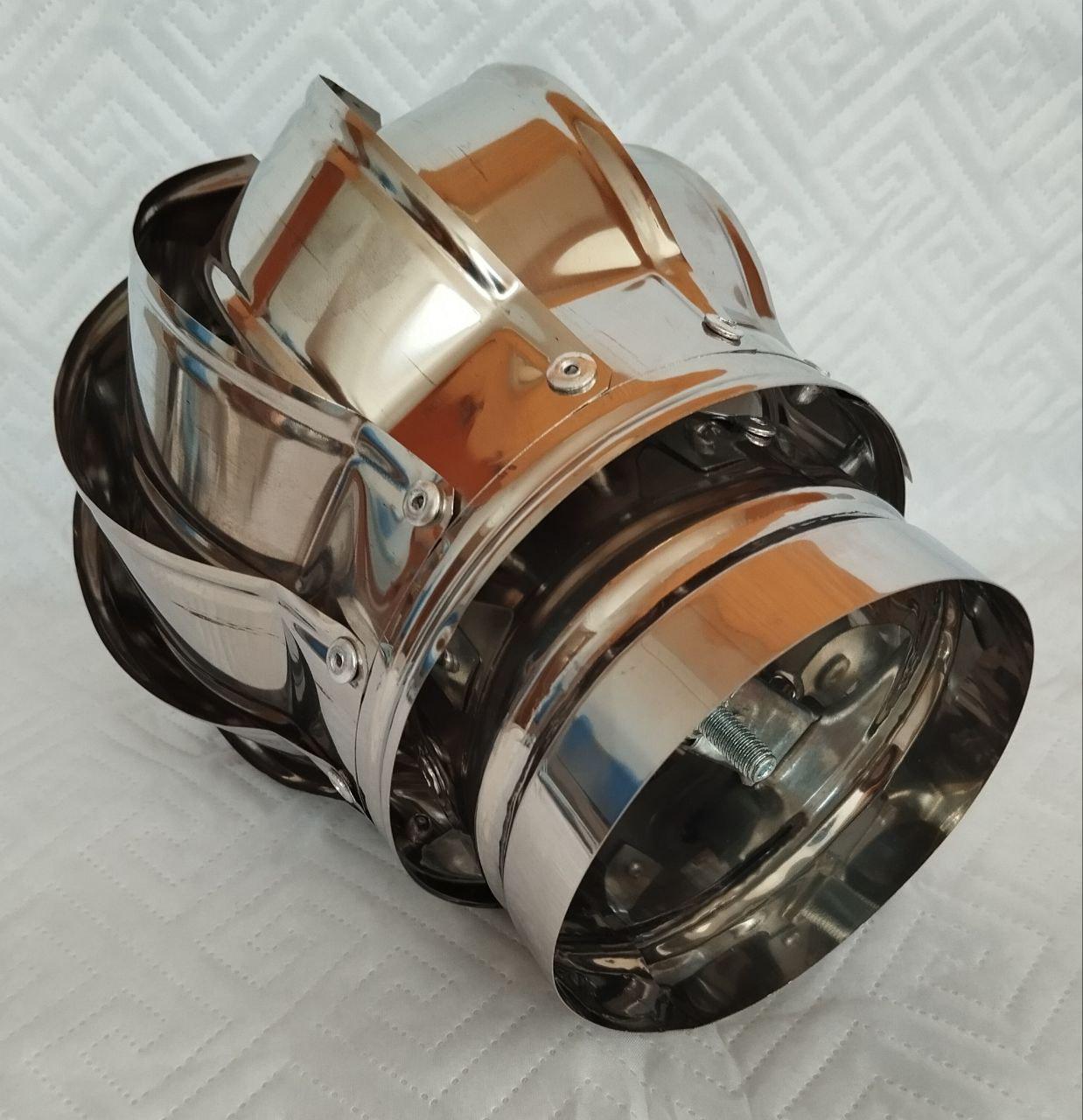 Турбодефлектор вентиляционный из нержавеющей стали 201 d 110 мм (23503434) - фото 4 Турбодефлектор вентиляционный из нержавеющей стали 201 d 110 мм (23503434) - фото 4