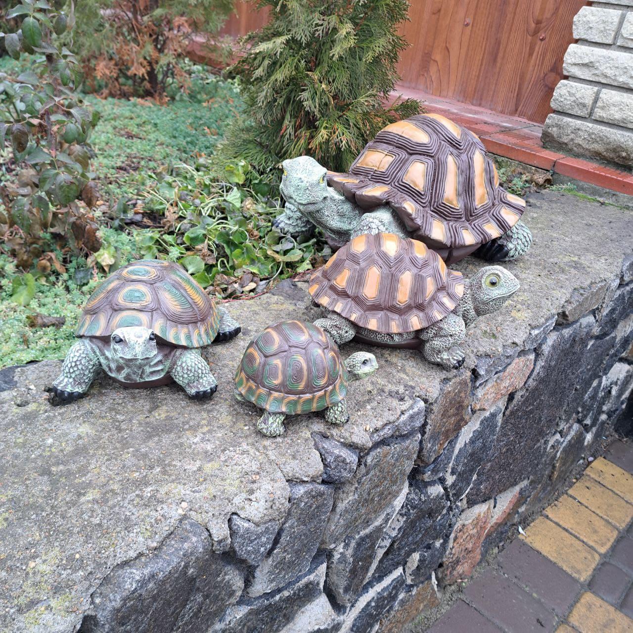 Садовая фигура Семья черепах №1 (2849-e2585) - фото 2