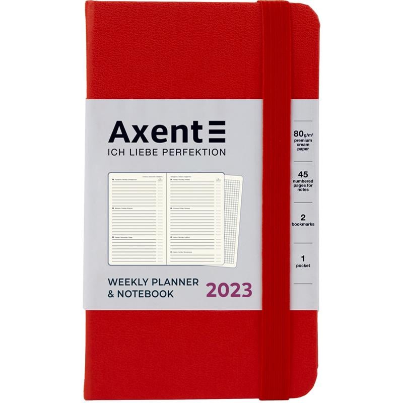 Щотижневик Axent Pocket Strong 90x150 мм 96 аркушів Червоний (8508 23 05 A)