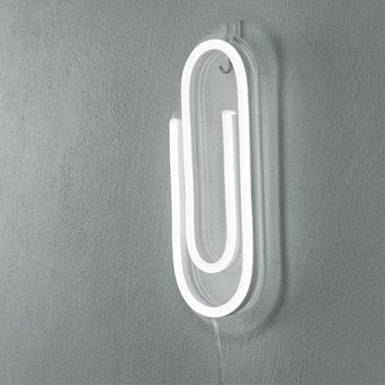 Неонова вивіска NeonFlexGlow «Скріпка» 30x10 см