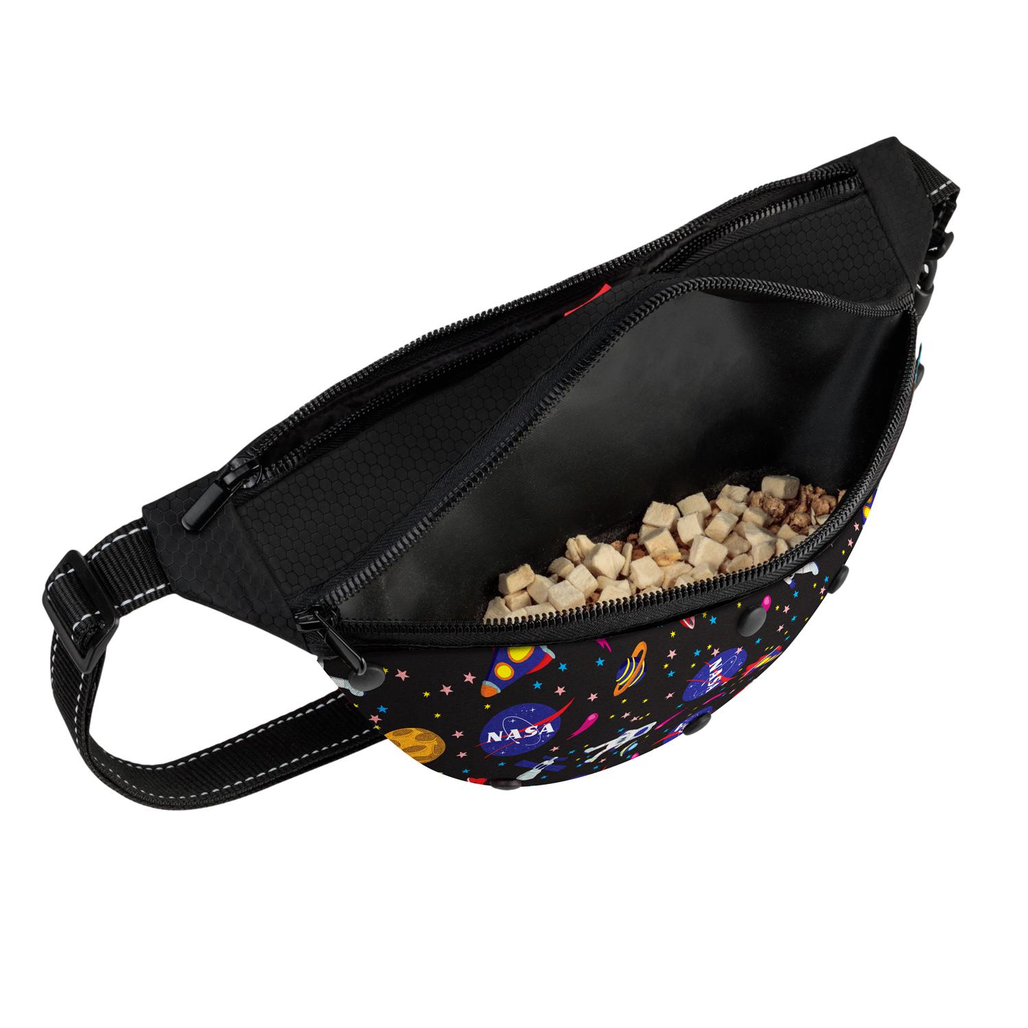 Поясна сумка бананка Waudog Family для корму та аксесуарів NASA 33x17x10 см Black (5692) - фото 3 Поясна сумка бананка Waudog Family для корму та аксесуарів NASA 33x17x10 см Black (5692) - фото 3