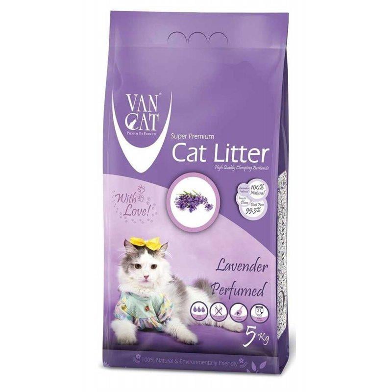 Наполнитель бентонитовый VanCat Lavender для туалета 5к (34246300)
