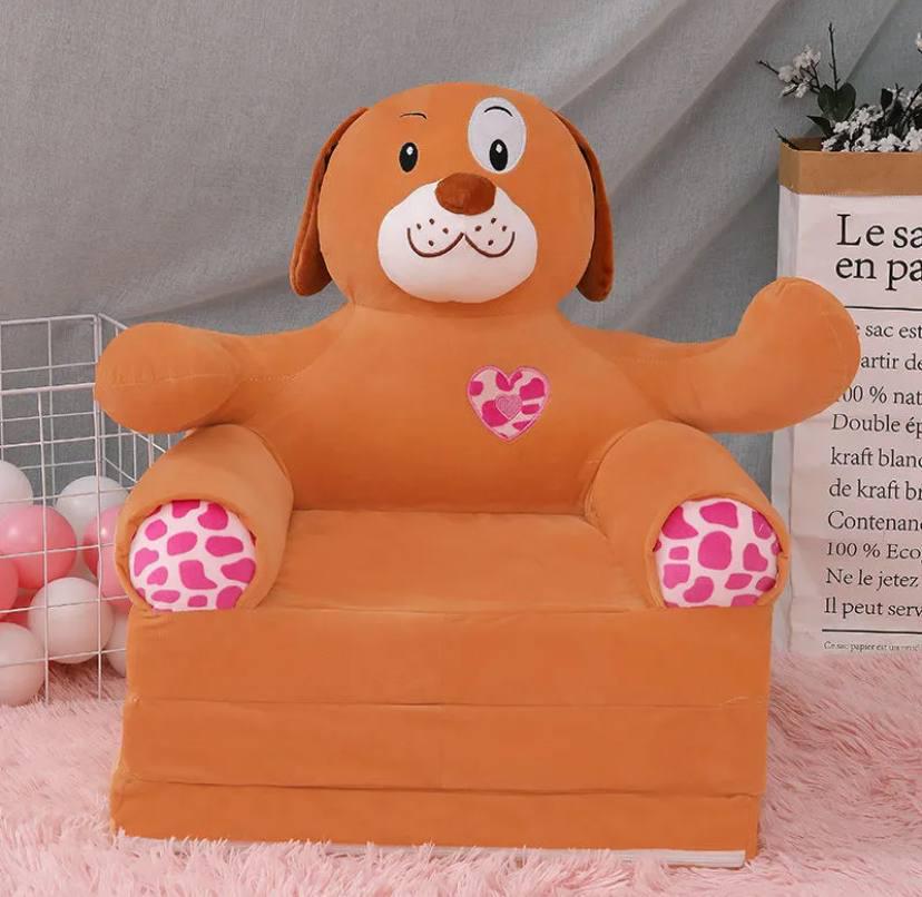 Мягкое кресло детское плюшевое Собака трехсекционное бескаркасное Рыжий (5366145) Мягкое кресло детское плюшевое Собака трехсекционное бескаркасное Рыжий (5366145)