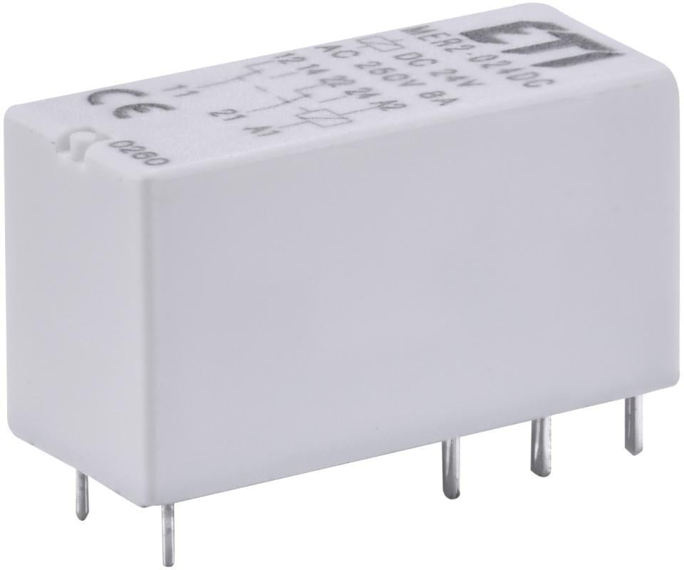 Реле промежуточное ETI MER2-024DC 8А 2к 24V DC MER2 миниатюрное (2473032)