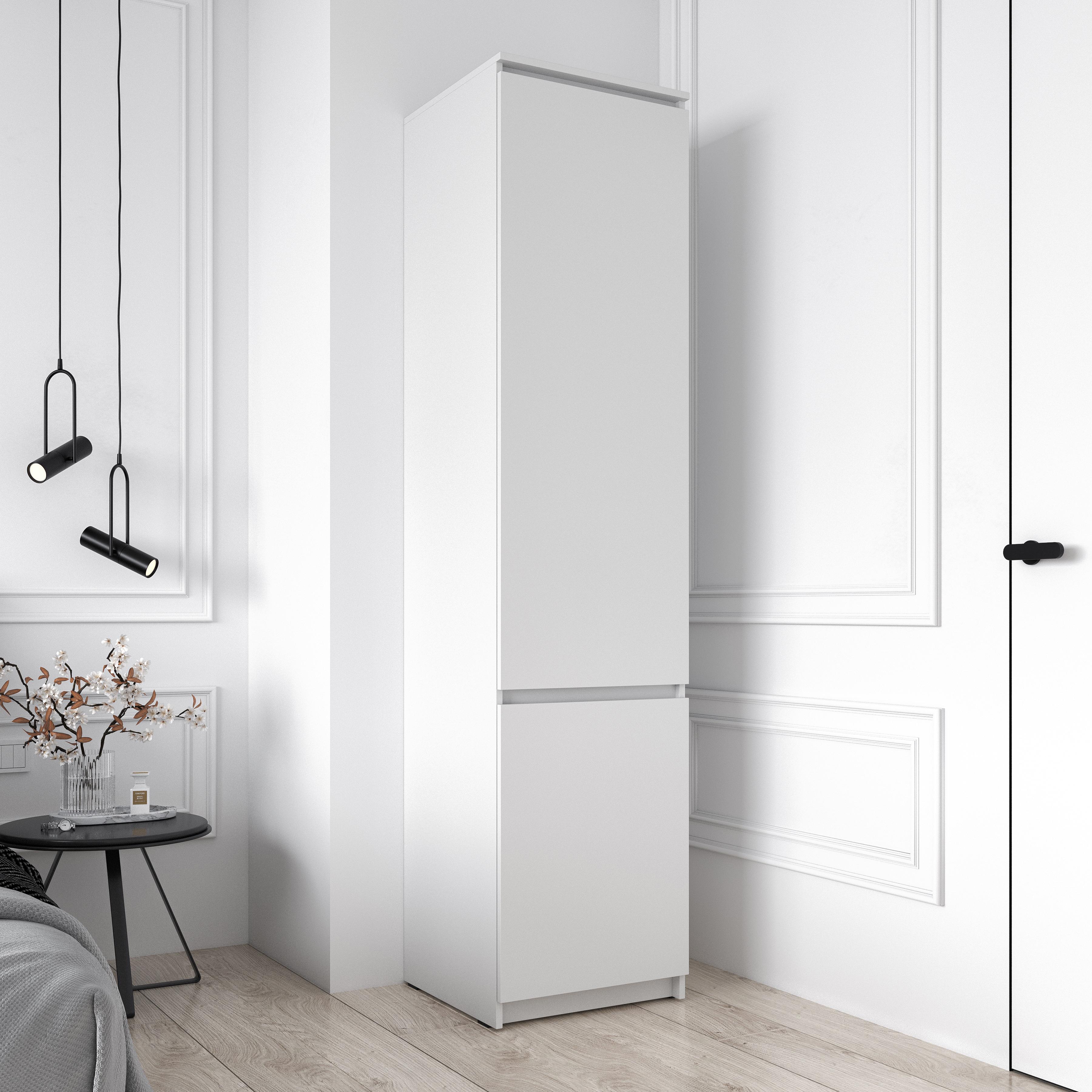 Шкаф-пенал двухдверный закрытый с полками 500x2117x498 мм Белый (mt-217-wh)