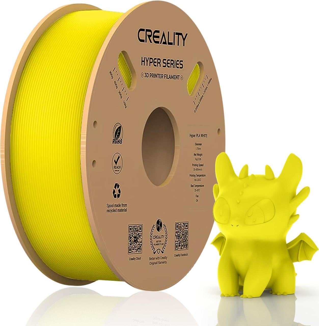 Пластик Creality Hyper PLA 1 кг 1,75 мм Жовтий (2354906419)