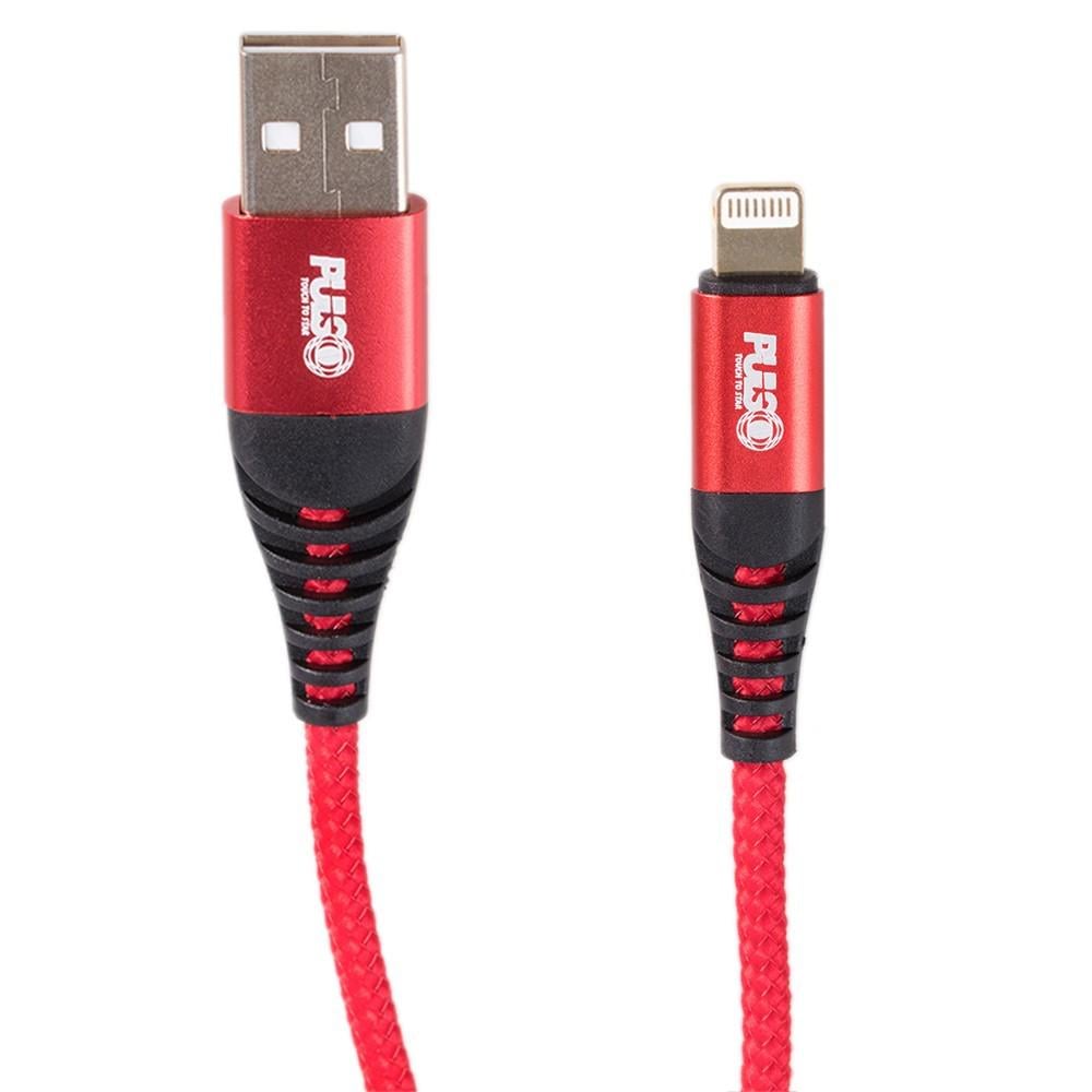 Кабель PULSO USB - Lightning 3 А 1 м Red (CC-4201L RD) - фото 1