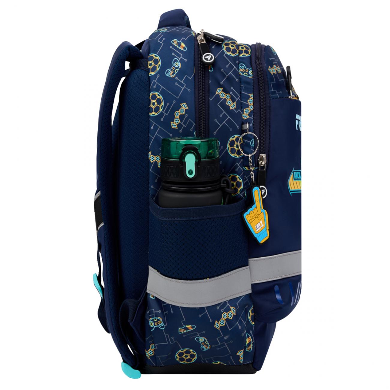 Школьный рюкзак с чехлом от дождя YES Football Gamer S-52 Ergo (559891) - фото 6