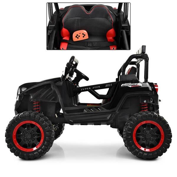 Детский электромобиль BUGGY S4 кожаное сиденье Черный (14611749) - фото 2