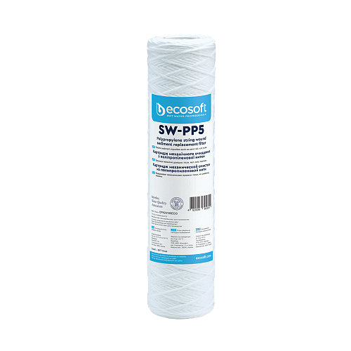 Комплект картриджів з поліпропіленової нитки Ecosoft PW5 2,5"х10" 5 шт. (546347)