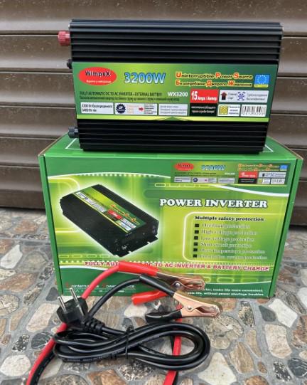 Інвертор Wimpex 3200W 12V/220V/USB (18727609) - фото 3 Інвертор Wimpex 3200W 12V/220V/USB (18727609) - фото 3