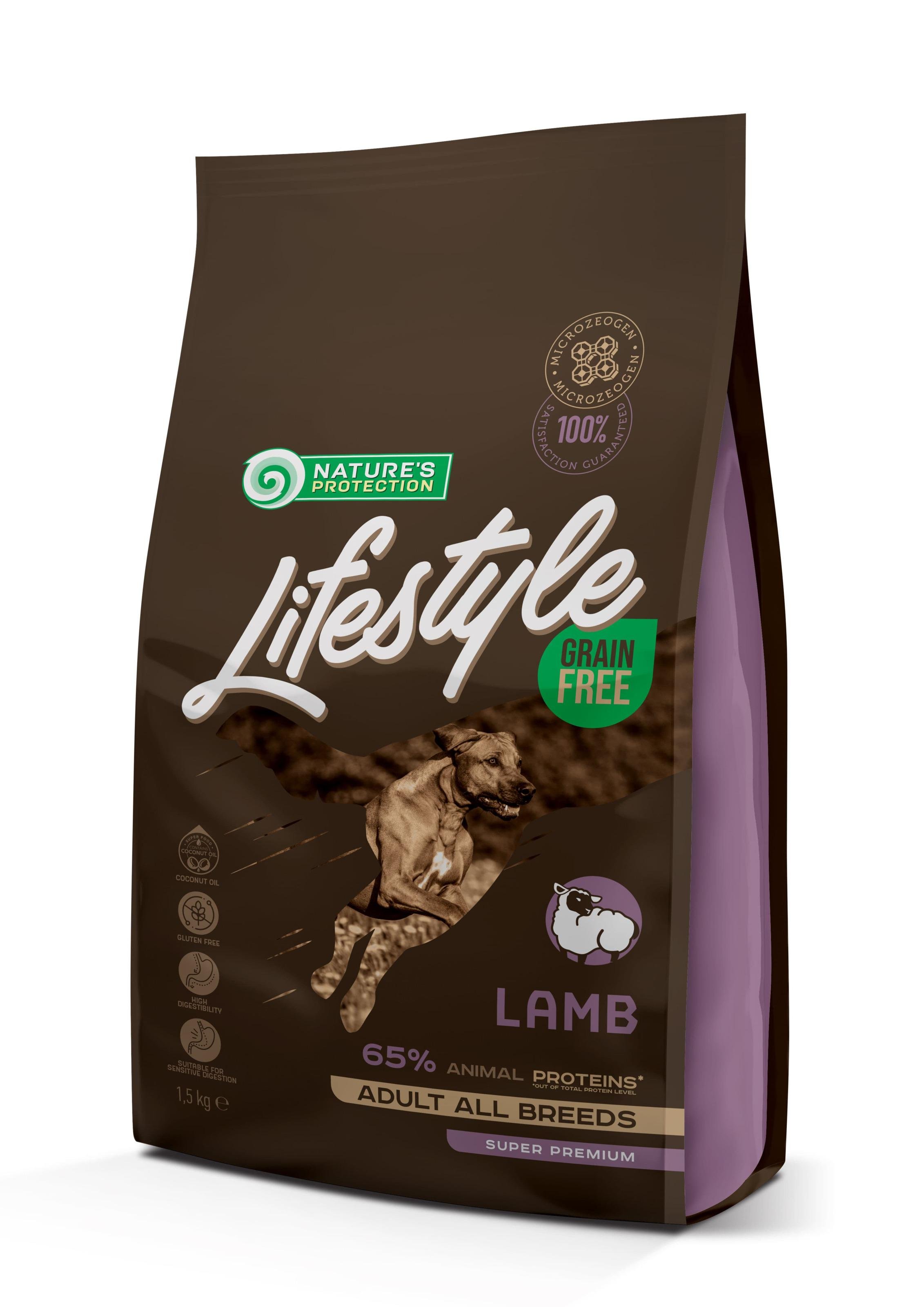 Сухой корм Lifestyle Grain Free Lamb All Breeds с ягнятиной для взрослых собак всех пород 1,5 кг