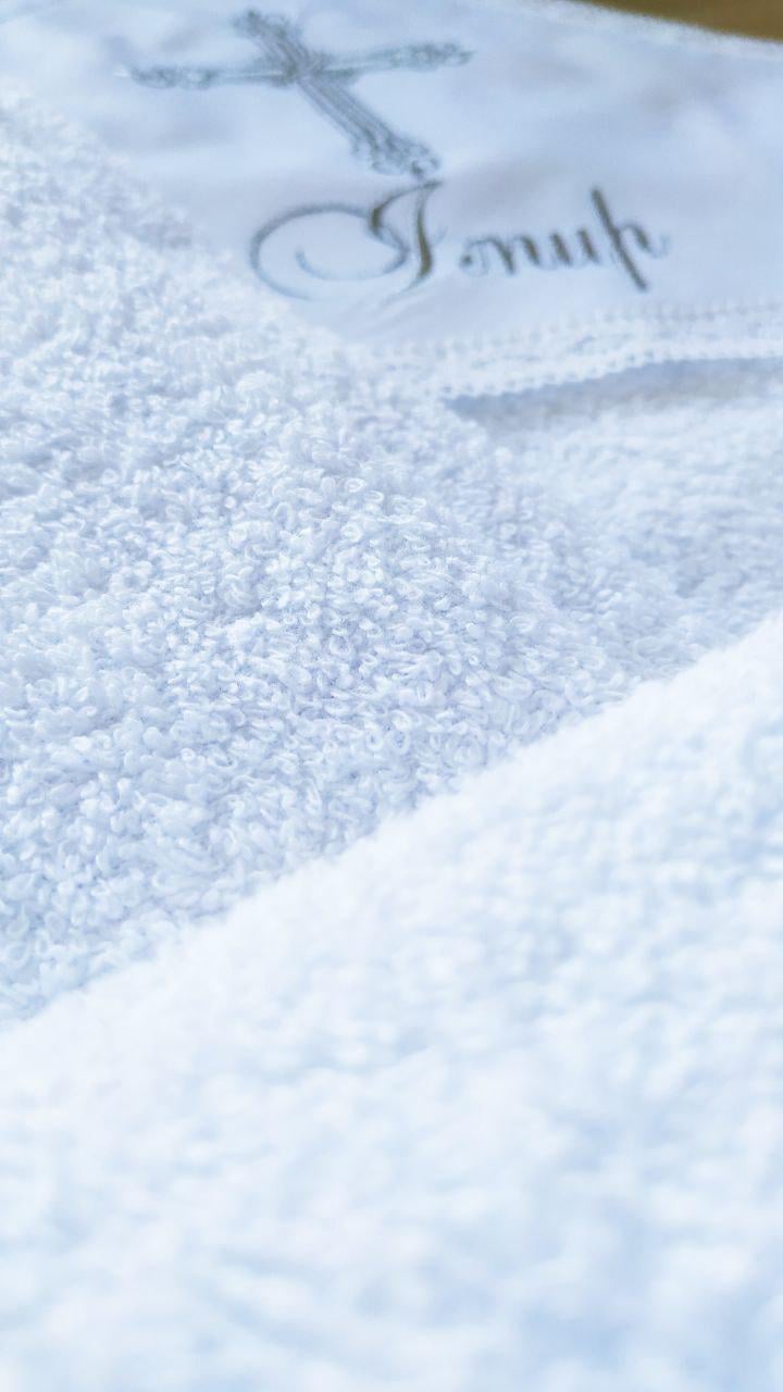 Набір для хрещення іменний Роял махрова крижма/мішечки для локону та зберігання (2172889220) - фото 4