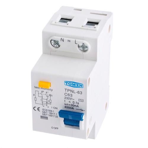 Дифференциальный автомат TOMZN TPNL-63-C63 АС 63А 4 кВт White (bcb19895)