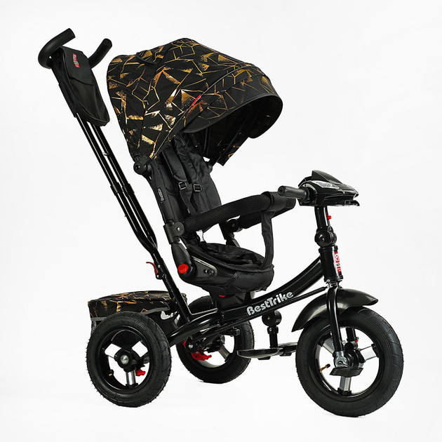 Детский велосипед-коляска трехколесный Best Trike 6088 F-626-87 Черный (25331892)