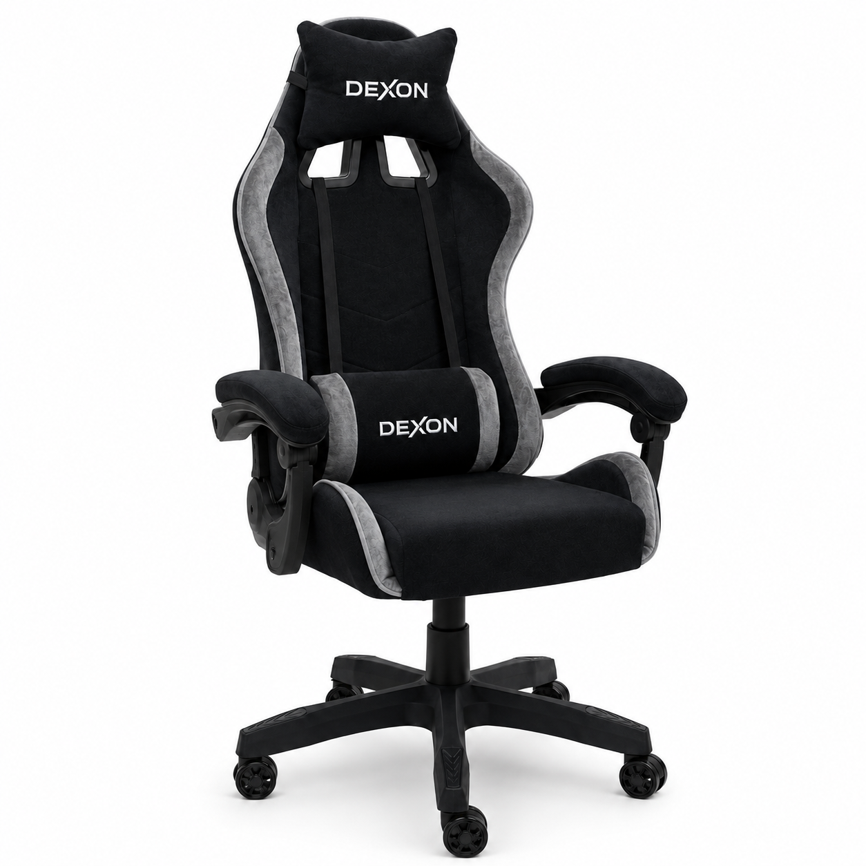 Геймерское кресло DEXON ONYX из велюра Dark Grey