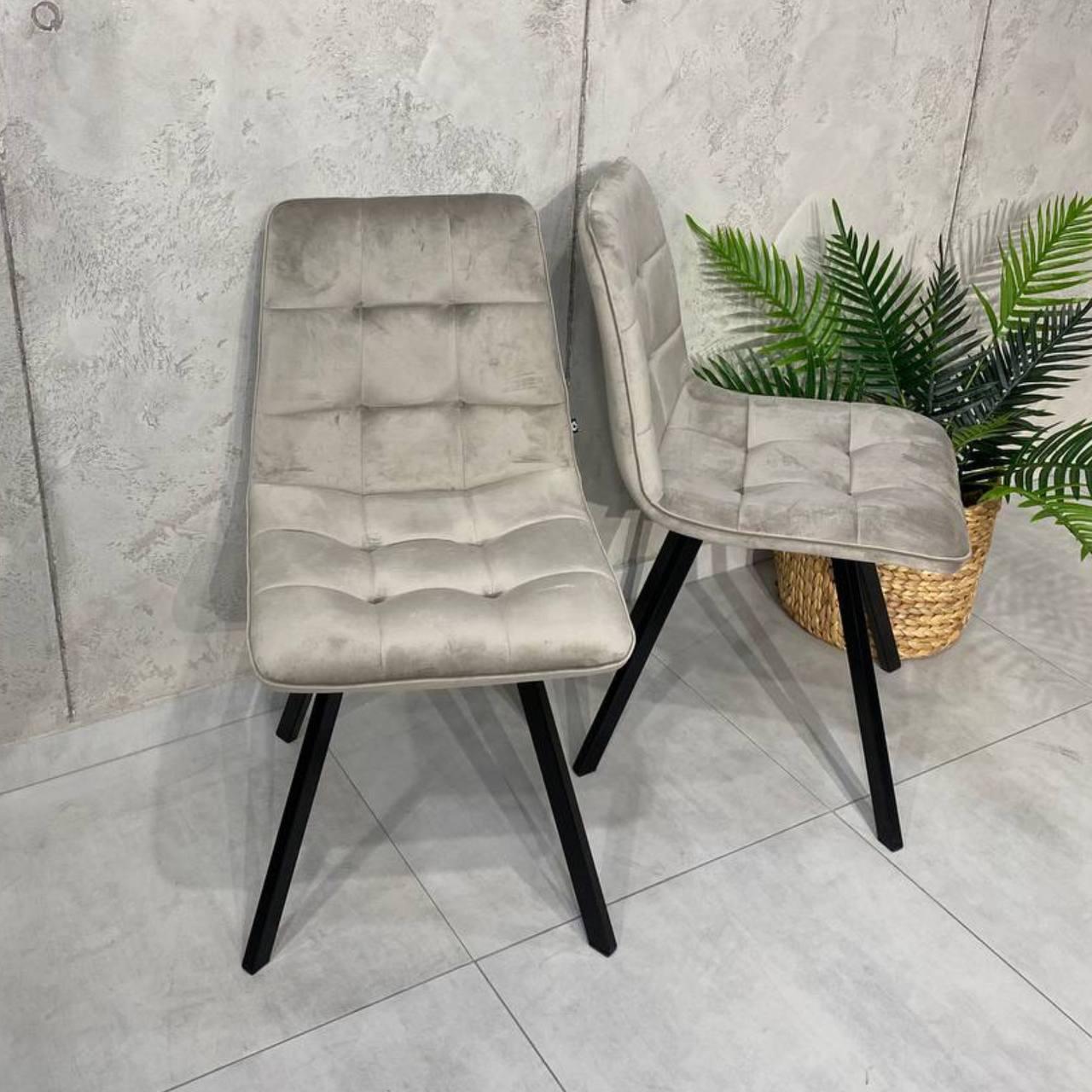 Стул кухонный велюровый Jam EximTextil Жасмин Мокко/Черный мат