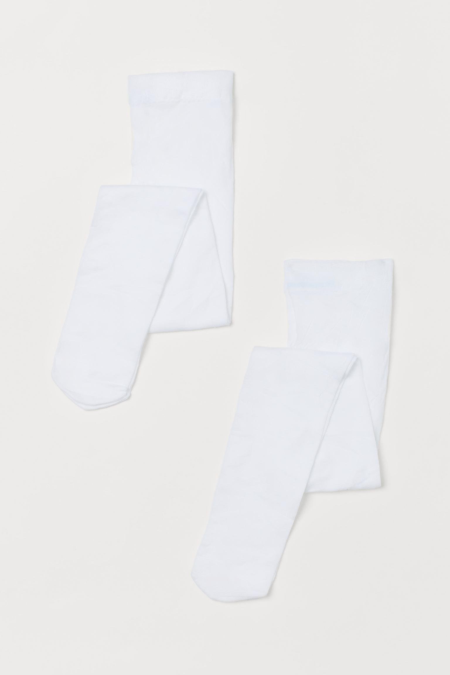 Колготки капроновые H&M 122-128 см 2 шт. Белый (20072876450)