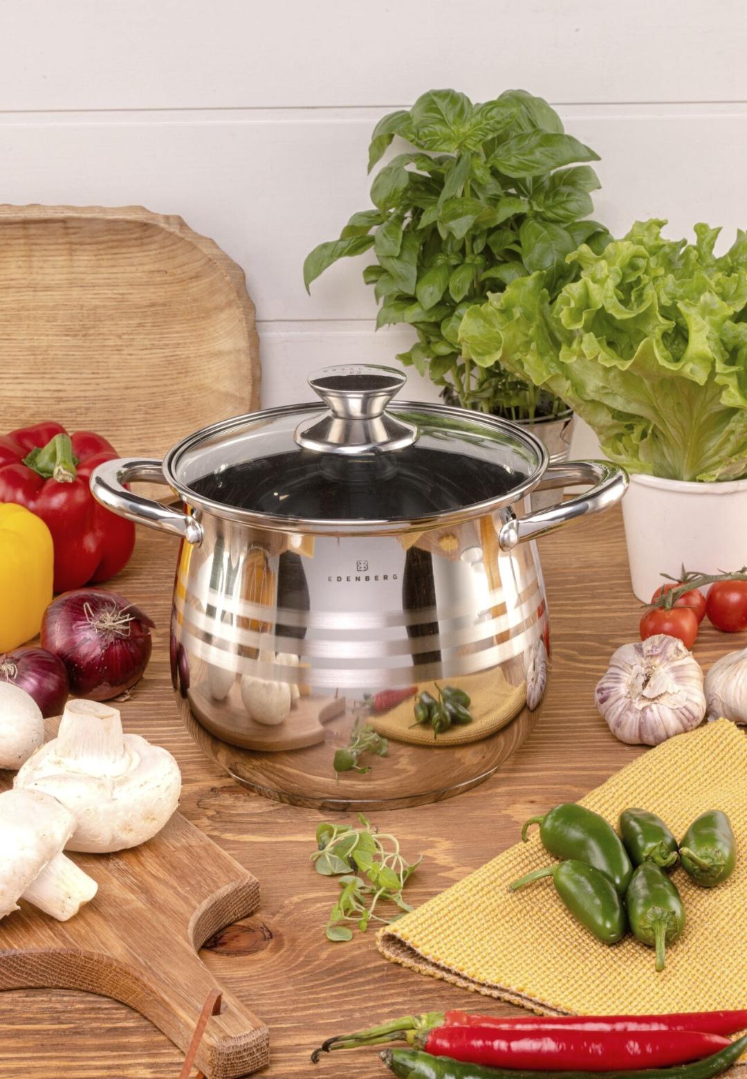 Глубокая кастрюля Edenberg Капля 4,0 л (EB-532) - фото 7 Глубокая кастрюля Edenberg Капля 4,0 л (EB-532) - фото 7