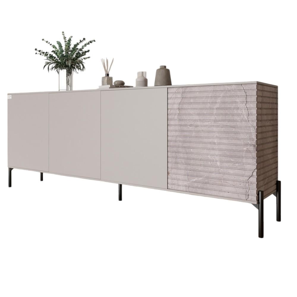 Комод в гостиную Lion Грей на черных металлических ножках 204x38x76,5 см Кашемир/Камень (000-000-2049) - фото 2 Комод в гостиную Lion Грей на черных металлических ножках 204x38x76,5 см Кашемир/Камень (000-000-2049) - фото 2