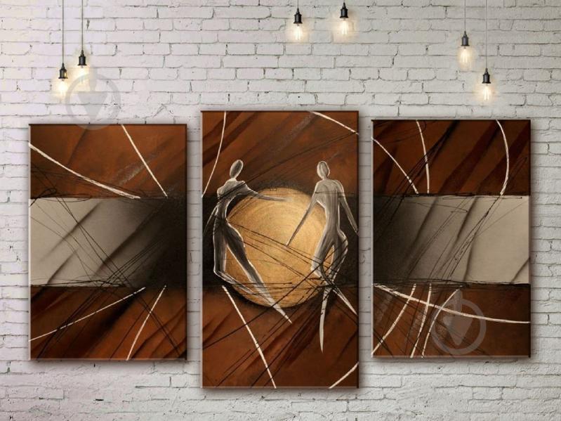 Модульная картина акрилом абстракция ArtStar MHM17_3_095 размер 70 х 125 см