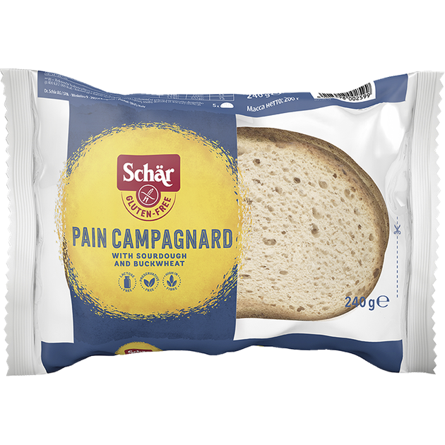 Хліб сільський без глютену Dr. Schar Pain Campagnard 240 г (8008698002599)